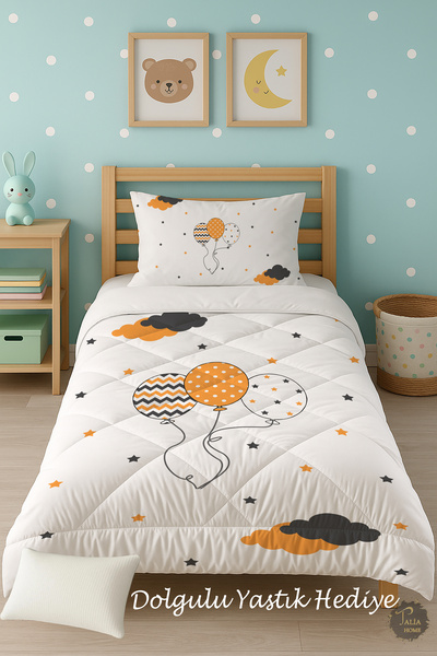 Talia Home Дитячий комплект постільної білизни з малюнком повітряних куль і х...