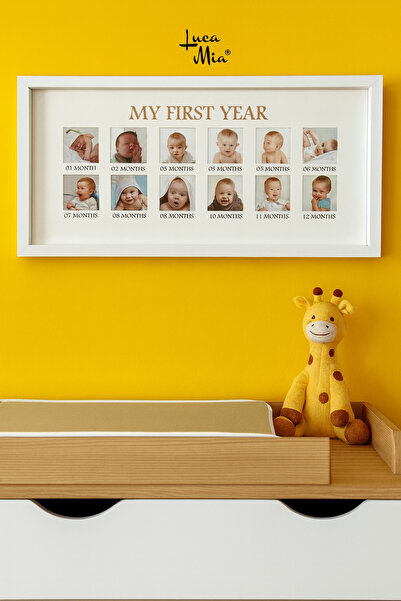 Luca Mia Frame Mosaic My Baby Picture Frame (44X22.5 cm) – Frame, Newborn Memory and Wall Decor