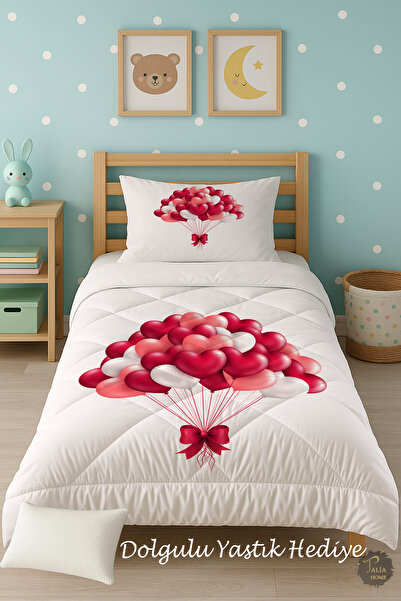 Talia Home Односпальний дитячий ковдра з малюнком «Обійми серця» TLAG-158