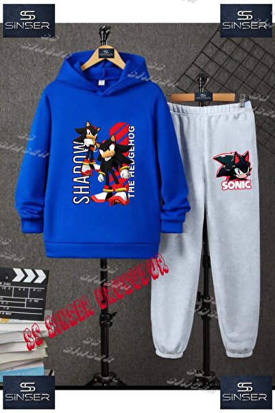 SS SİNSER Children's Unisex Special Printed Hooded Tracksuit Set with the Tex...