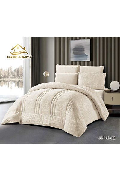 Generic Afkar Winter Fur Ideas Double-Sided Heavy Fill 6-Piece King Size Duvet Set