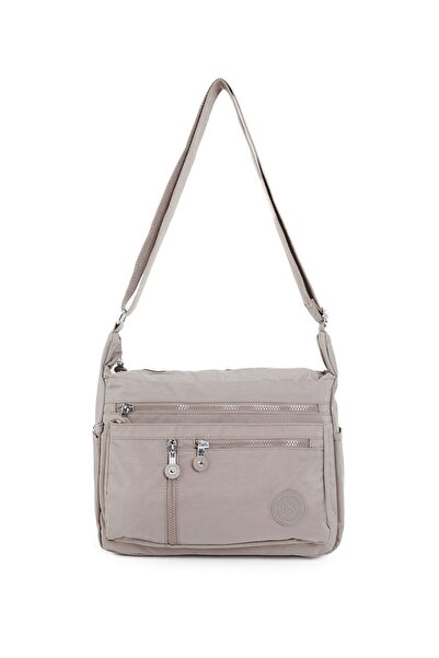 H&D COLLECTİON Geantă de umăr cu curea încrucișată din nurcă, cu 7 compartime...