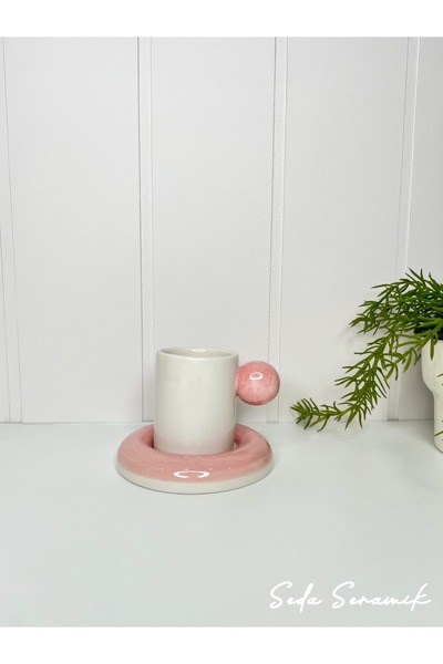 seda seramik Handmade 9 Color Dragee Series 4-Piece Coffee Cup Set for 2 People