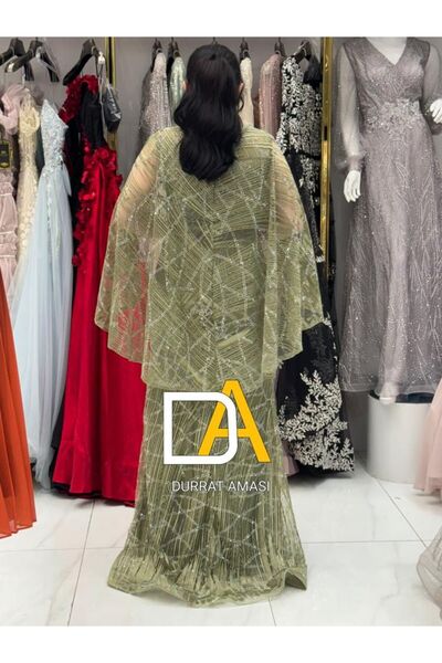 DRAT AMASYE Long embroidered evening dress with butterfly design