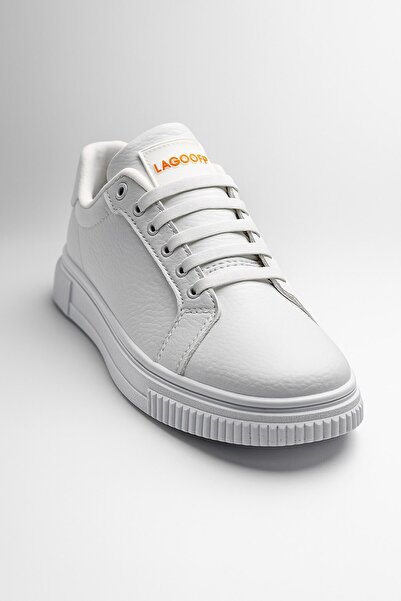 Nstil Men's White Sports Shoes Comfortable Soft Sole Non-Slip Casual Lace-Up Sneaker Lgf07