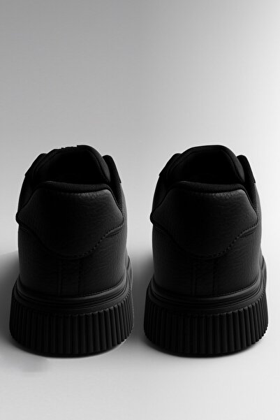 Nstil Men's Black Sports Shoes Comfortable Soft Sole Anti-Slip Casual Lace-Up Sneaker Lgf07