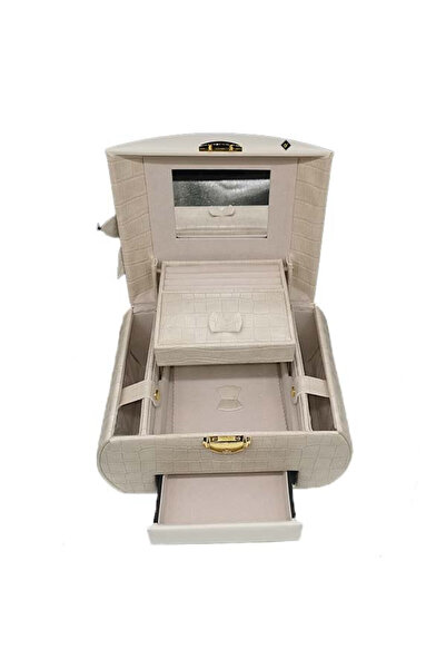 velve Caseta pentru accesorii si bijuterii in forma de poseta cu oglinda si f...