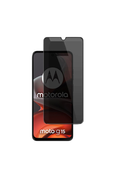 Motorola Privacy tempered glass screen protector for Moto G15 with Mounting Kit Included