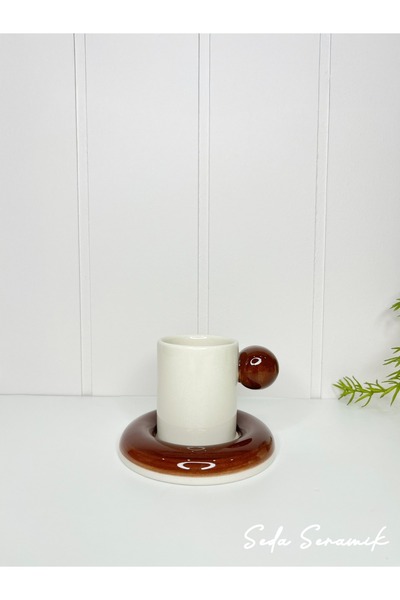 seda seramik Handmade 9 Color Dragee Series 4-Piece Coffee Cup Set for 2 People