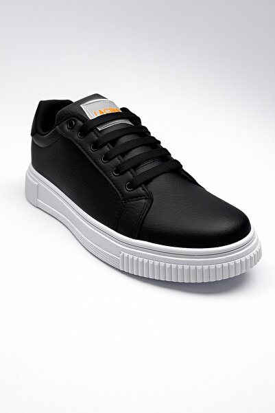 Nstil Men's Black White Sports Shoes Comfortable Soft Sole Anti-Slip Casual Lace-Up Sneaker Lgf07