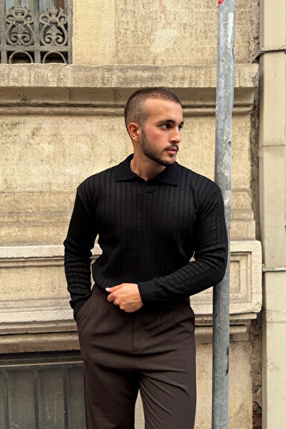 Livio Ferri Ανδρικό μπλουζάκι με μακρυμάνικο γιακά πόλο Kimi Fitilli