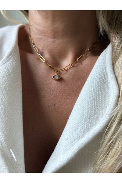 Rossetto Atelier Stainless Steel Eye Necklace