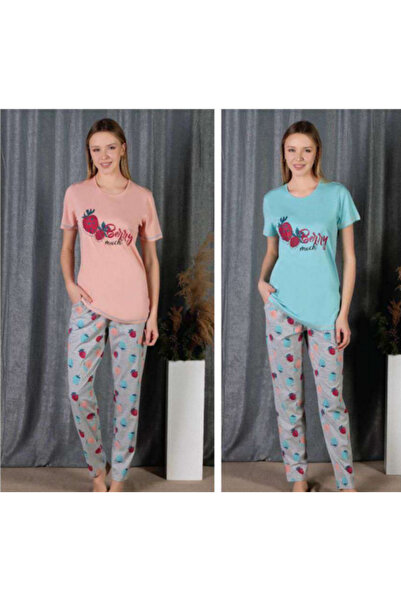 MİSS AYZA İÇTEN GELEN ŞIKLIK MissAyza 2317 Set de pijamale pentru femei guler rotund