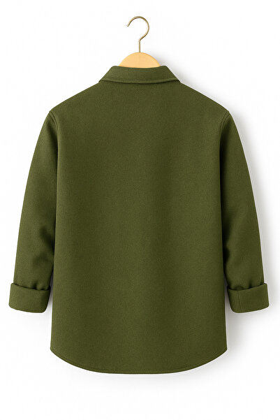 mavisima erkek giyimi Erkek Haki Kaşe Oduncu Overshirt Ceket – Rahat Kalıp Yeni Sezon Kışlık Moda Trend
