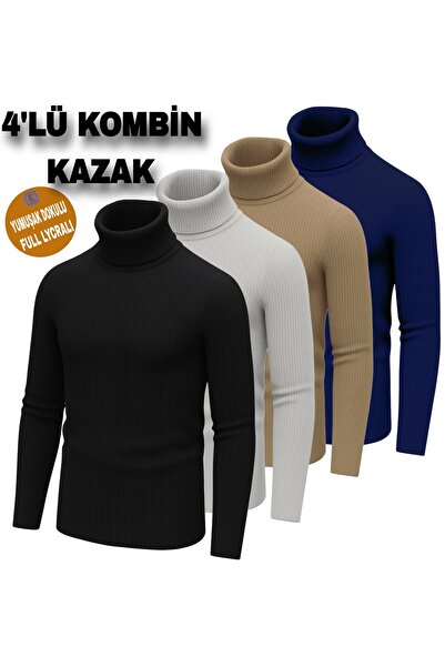 EMKA GİYİM Men's 4-Piece Combination Sweater