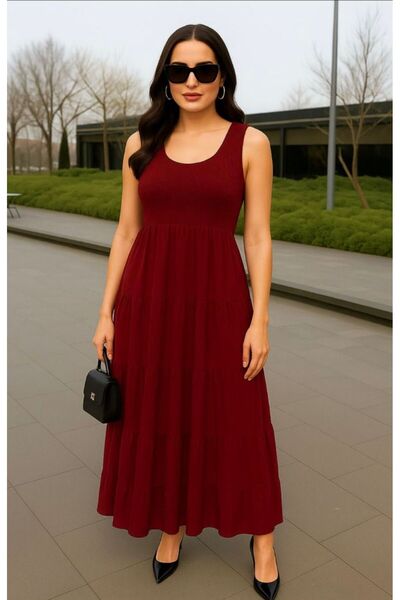 HEDEF DAİSY Îmbrăcăminte pentru femei Culoare burgundă detaliu încrețit Rochi...