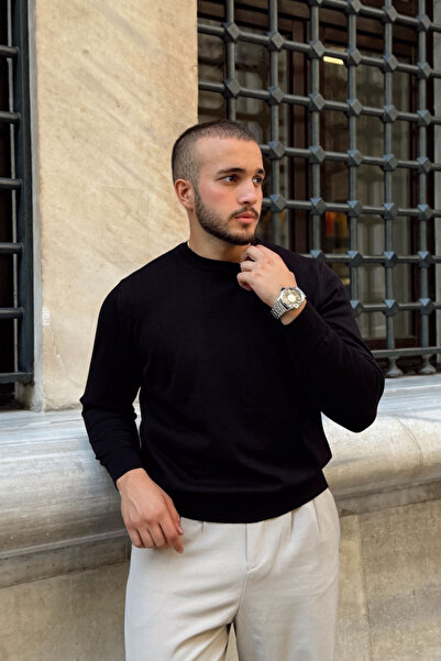 Livio Ferri Acton Men's 100% Organic Cotton Crew Neck Knit Sweater