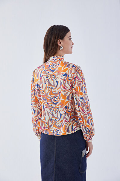 IDYL Brit Buttoned Printed Blouse