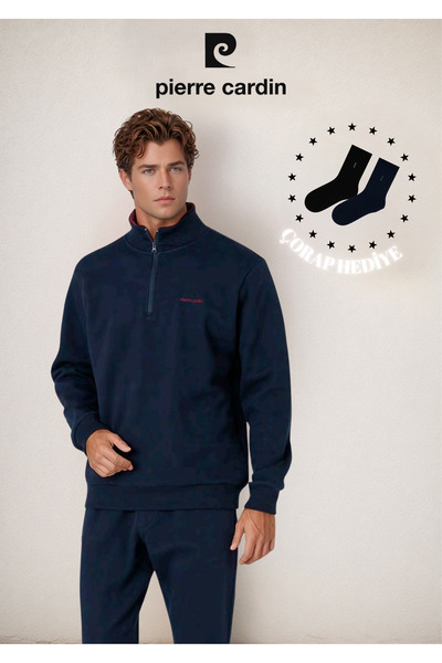 Pierre Cardin Men's Clothing 100% Cotton Half Zipper Tracksuit Set L1.Pc.6116.001