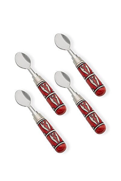 RİVO HOME DECOR Corallo Ice Cream Spoon Set of 4