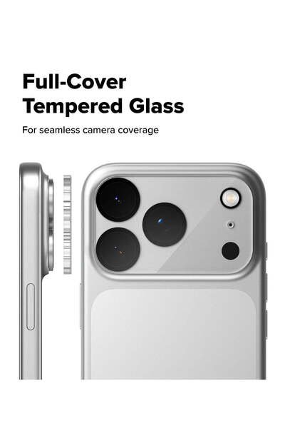 bbtech Crystal Clear 9H Anti-Break Glass Camera Unit and Lens Protector Compatible with iPhone 17 Pro
