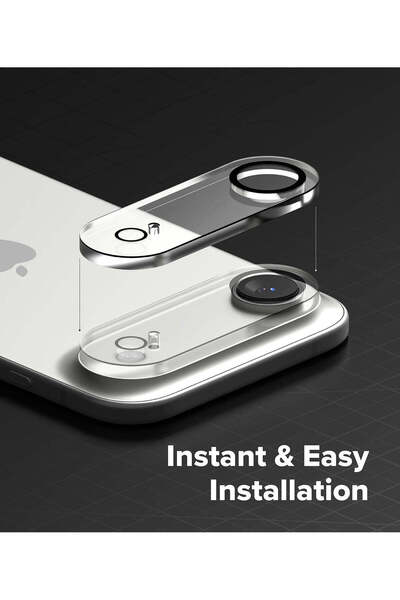 bbtech Crystal Clear 9H Anti-Break Glass Camera Unit and Lens Protector Compatible with iPhone 17 Air