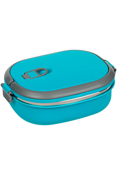 OEM Stainless steel insulated food container with lid and handles, 700ml, Turquoise