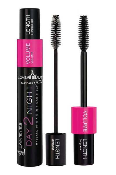 real beauty Lafmee Beauty Day to Night Mascara Ultra Smooth Black with Magic Cover 2-in-1