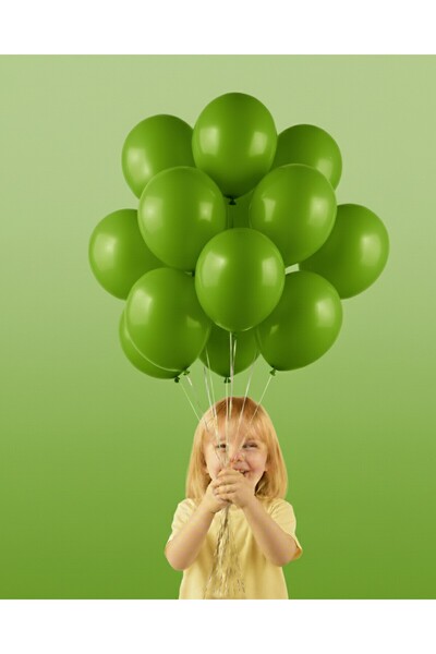Evabrite 12Inc Large Size Green Color Balloon High Quality 100 Pieces - Birthday Party Ornament