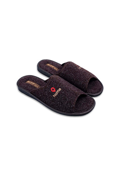 Belsta Brown felt slippers