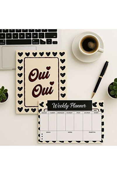 YLDZ مخطط أسبوعي بحجم A4 - مخطط أسبوعي ودفتر ملاحظات بحجم A4 مكون من 48 صفحة ...