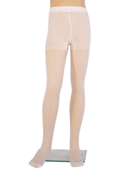 PETRA-ELISA Children's Lycra 20 Den Iolanda Tights, White, 11-13 years