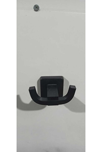 PASLANMAZ KARE SERİSİ MAT SİYAH 2 Lİ BANYO WC MUTFAK ASKISI ASKILIK
