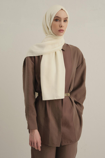 Armine Logo Border Cotton Silk Shawl 1 58