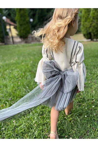 Minimer baby kids KIZ ÇOCUK TÜTÜ ETEK DETAYLI FİYONKLU ÖZEL GÜN ELBİSESİ DOĞU...