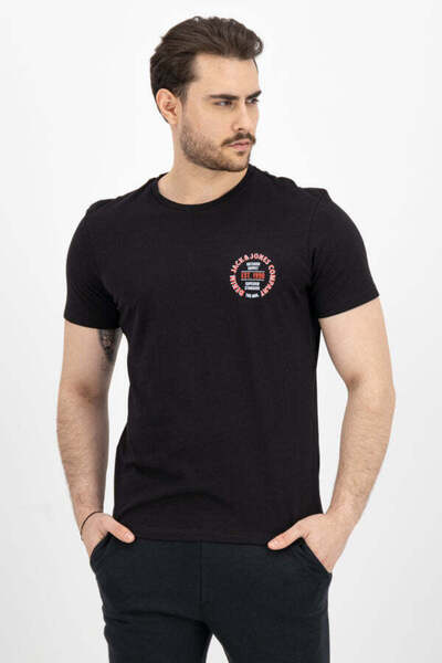 Jack & Jones Jack & Jones® black logo t-shirt, cotton, size S