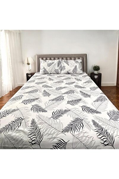 Arma Concept Single Ranforce Fabric Leaf Patterned Fitted Elastic Sheet & 1 Pillow Case