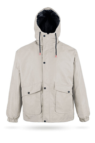 Tarrzzcom Desert Dune Oversize Zippered Hooded Raincoat