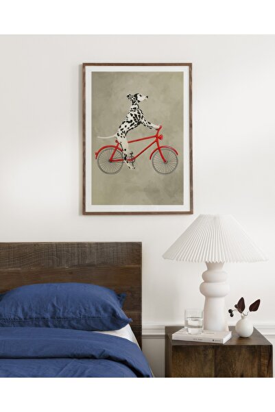 Thetic Coco De Paris - Dalmatian pe bicicletă - Poster de perete PREMIUM fără cadru cu estetică modernă