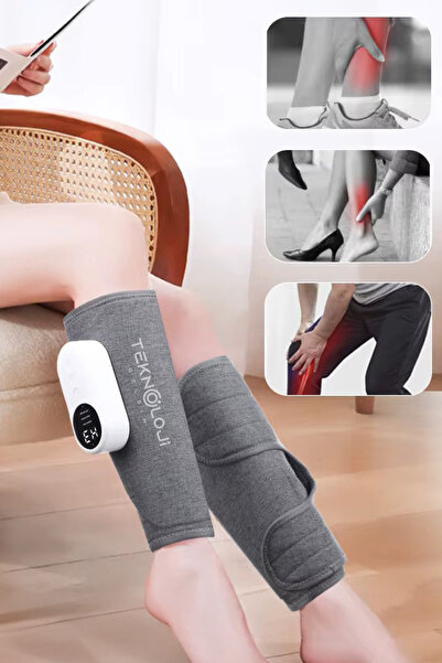 Teknoloji Gelsin Diz Masajı Yeni Nesil Şarjlı Isıtmalı 3 Kademeli 40°C 45°C 50°C Hava Basınçlı Masaj 3 Modlu