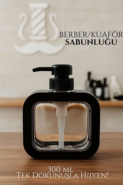 Transformacion Barber Soap Dispenser – Modern Pump Dispenser | 300 ml for Liquid Soap, Shampoo, Lotion 722157