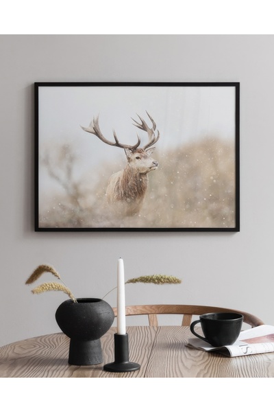 Thetic Majestic Reindeer - Modern Aesthetic Frameless Premium Wall Poster
