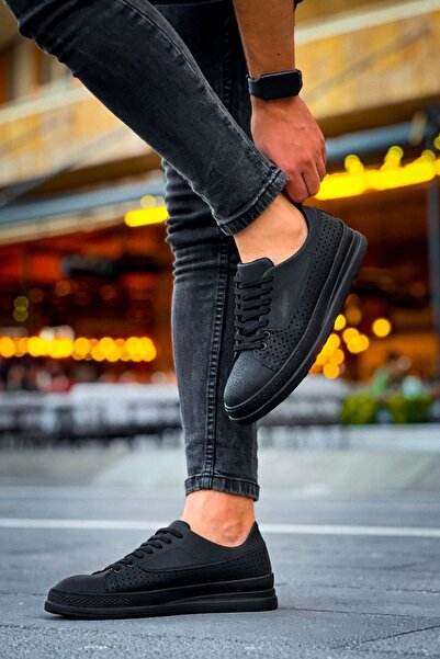 Zerenyus Cowien Premium Men's Style Lace-Up Sneaker Black