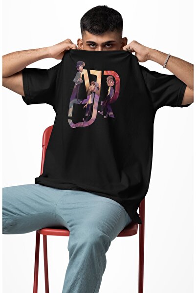 Fuddy Moda تي شيرت مطبوع للجنسين من AJR، تي شيرت كبير الحجم يحمل طابع فرقة البوب الأمريكية