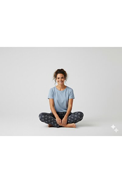 FAMES PİJAMA Winter Striped Women's Pajama Bottoms