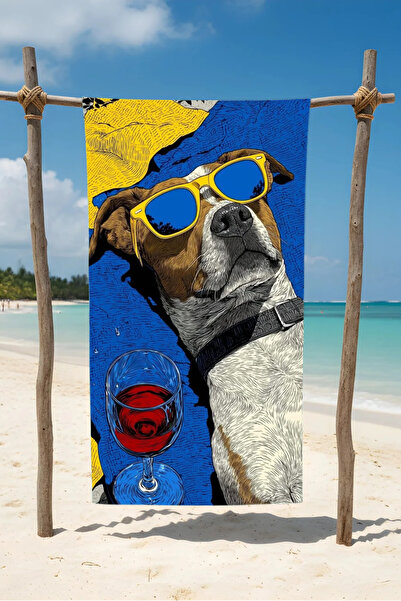 BETHA Dog Patterned Cotton Beach Towel – Patterned Design