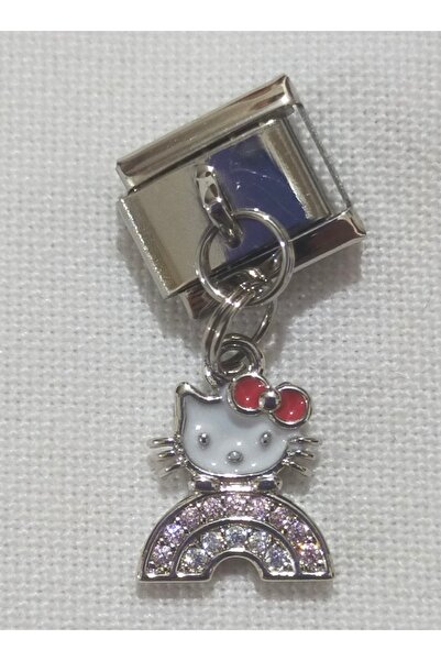 SATIYU BUTİK Hello Kitty İtalyan Bileklik Charmı - Çelik Italian Charm Bilekl...