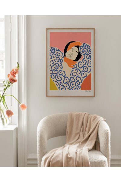 Thetic Patterned Blouse - Modern Aesthetic Frameless Premium Wall Poster