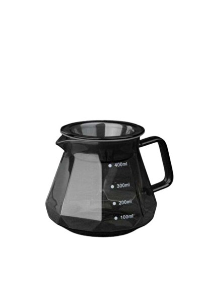 unbranded Heat-resistant glass coffee mug 01 transparent black 400ml