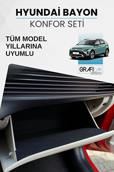 GRAFİCAR Hyundai Bayon Uyumlu Konfor Seti – Ceplere Özel Yapışkanlı Premium G...